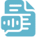 Icons representing text documents and speech bubbles, symbolizing communication.
